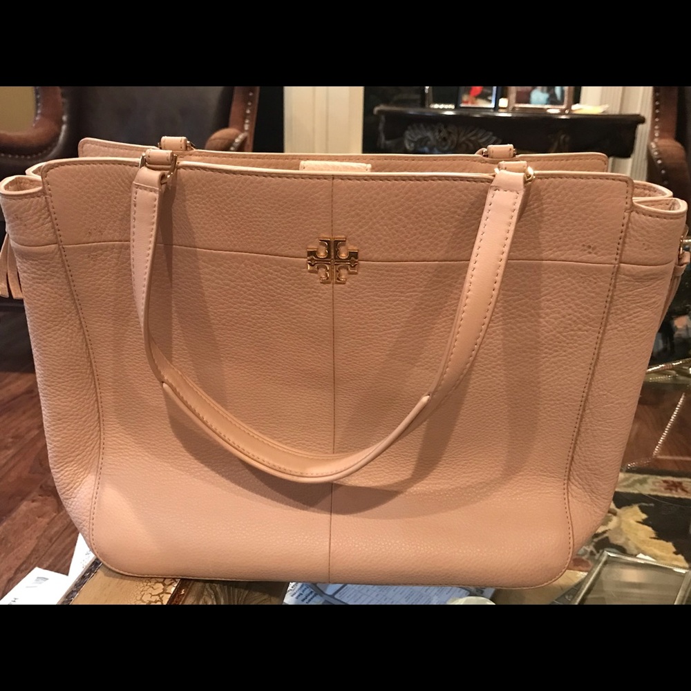 Beautiful blush leather tote